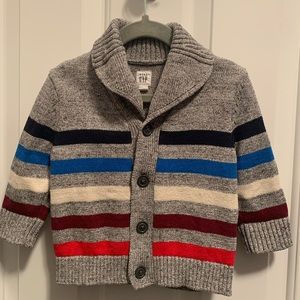 Baby Gap Striped Button Down Sweater, 12-18 months